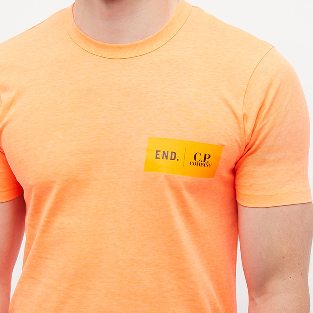 CP Company END. x  Men's ‘Adapt’ Plated Fluo Jersey T-shirt Orange